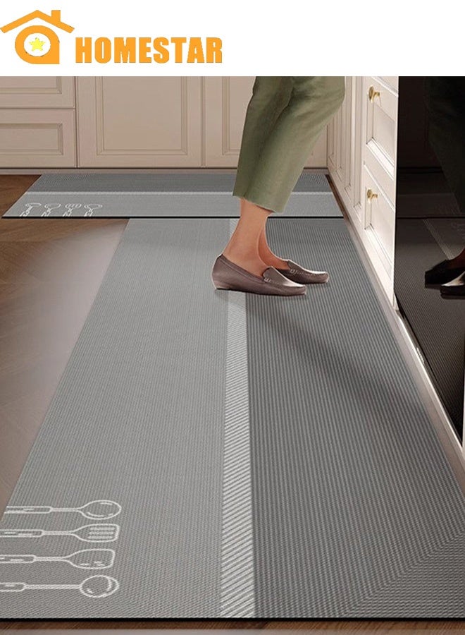 HOMESTAR 2PCS Kitchen Mats, Cushioned Anti Fatigue Mats for Floor, Non-Slip Standing Desk Mat, Waterproof, for Kitchen, Office, 50*80+50*160cm - Image 1
